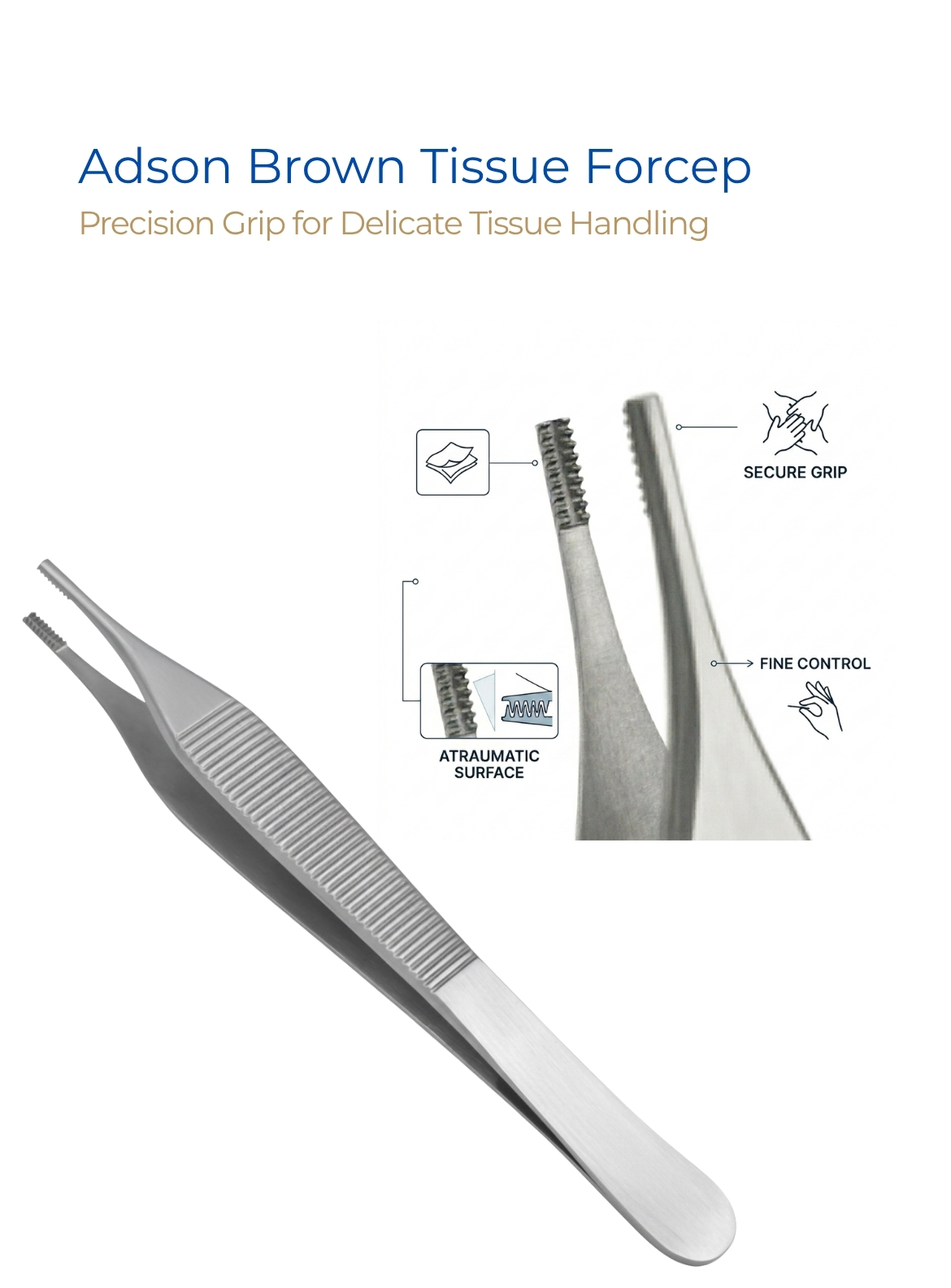 Adson Brown Tissue Forcep