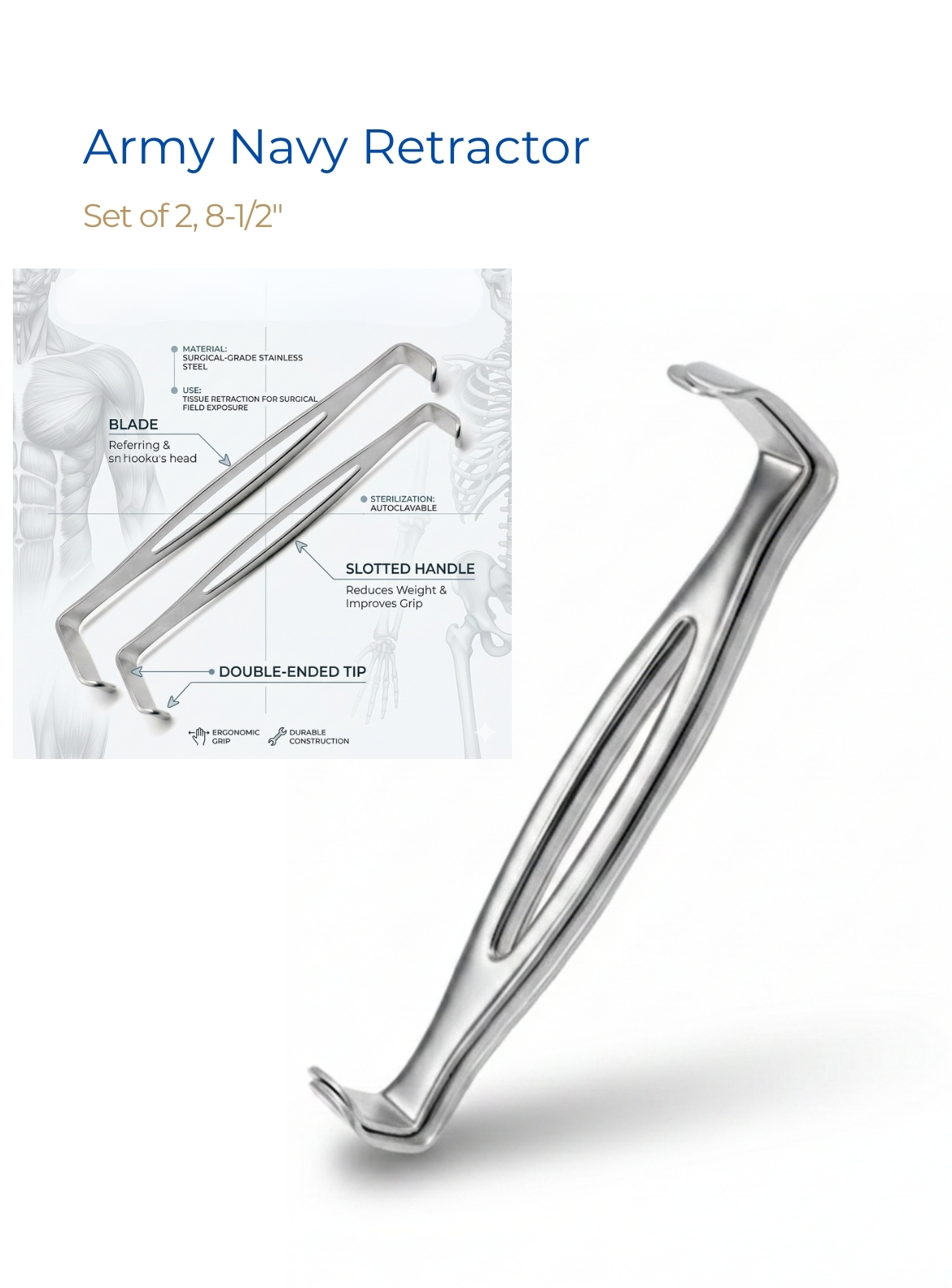 Army Navy Retractor | Set of 2