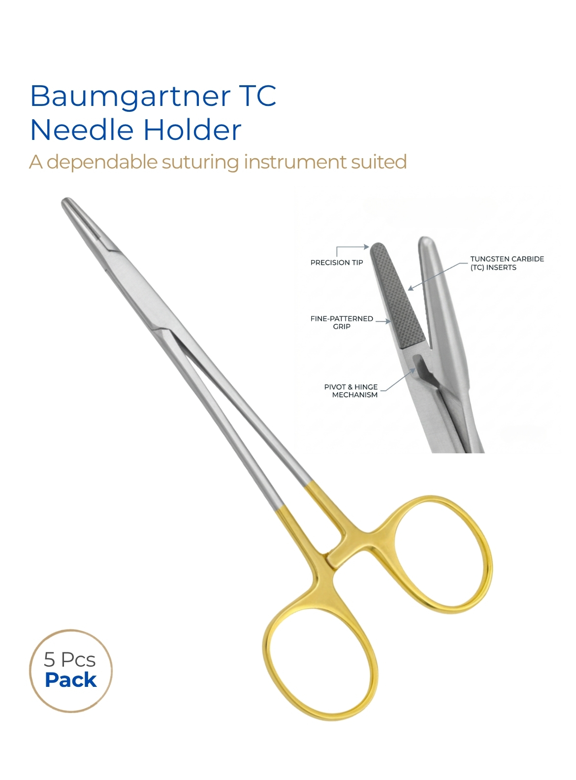 Baumgartner Needle Holder TC 14cm