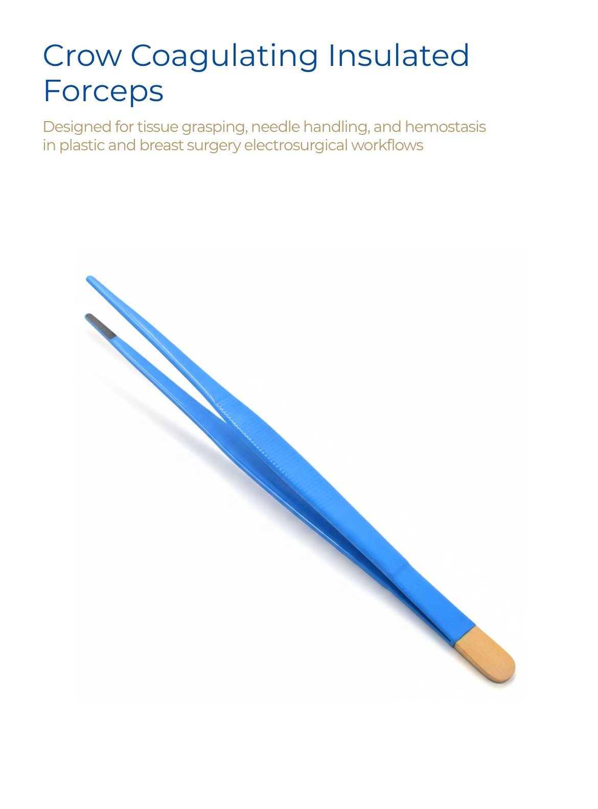 Crow Insulated Coagulating Forceps TC