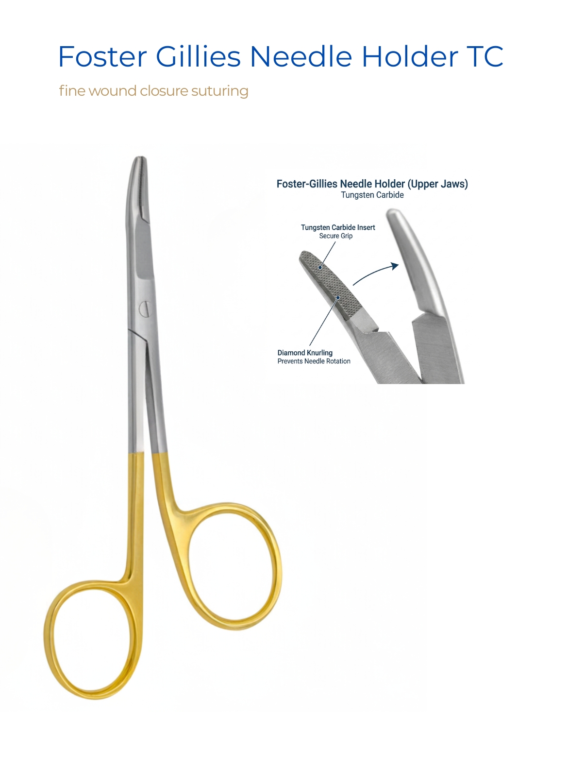 Foster Gillies Needle Holder Tungsten Carbide