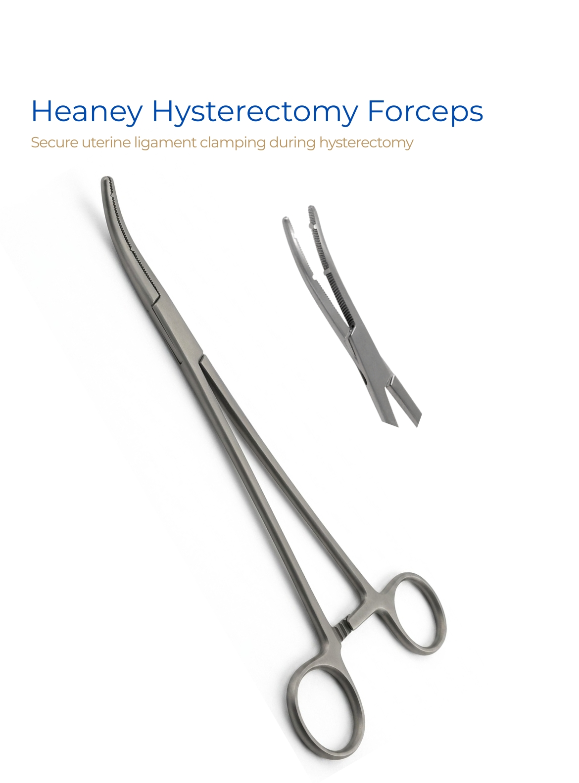 Heaney Clamp | Hysterectomy Forcep Double Tooth