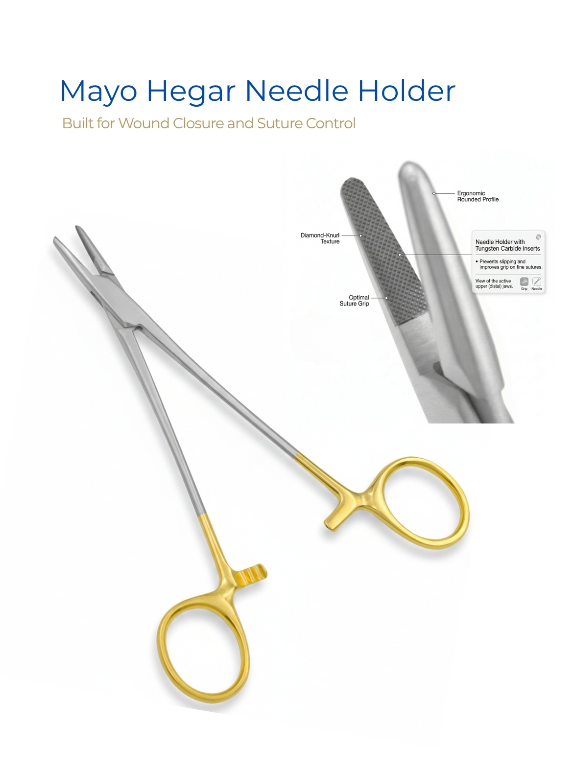 Mayo Hegar Needle Holder TC